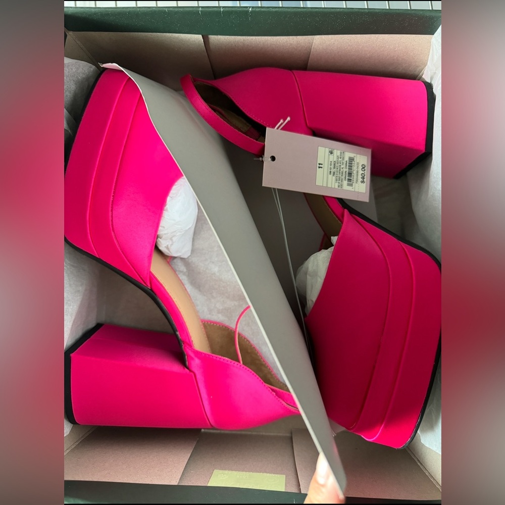 Wild Fable Bianca Platform Pumps Size 11 Fucsia Pink New in Box - Picture 6 of 6
